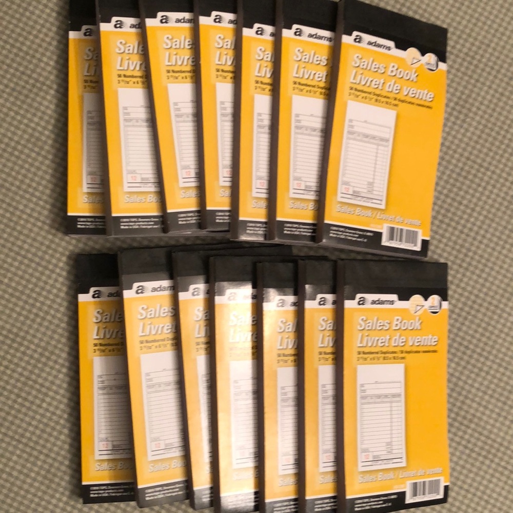 Adams Sales Books - Brand New Unused - 14 Total - 50 Numbered Duplicates - #449